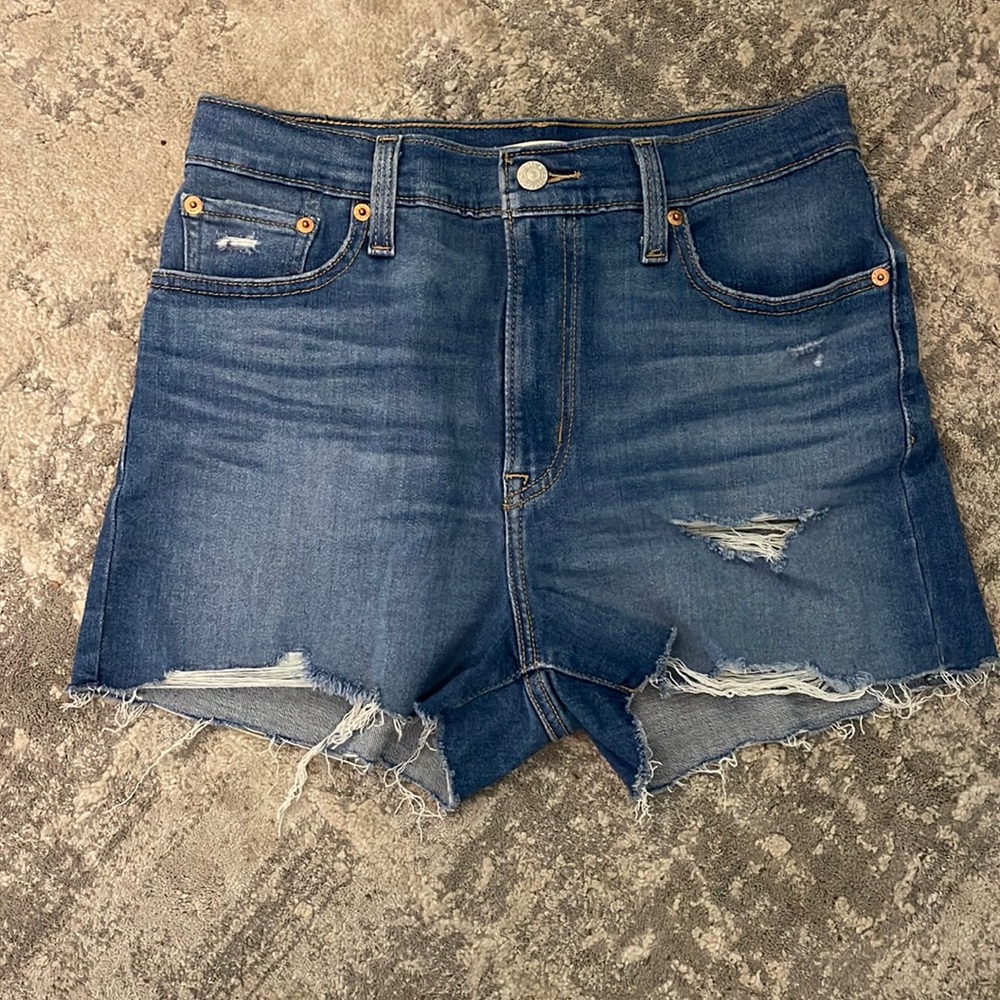 Levi’s original high rise cut off shorts